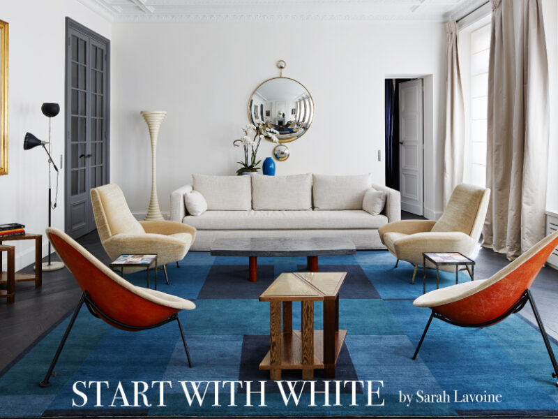 White in a room is like lipstick in a face