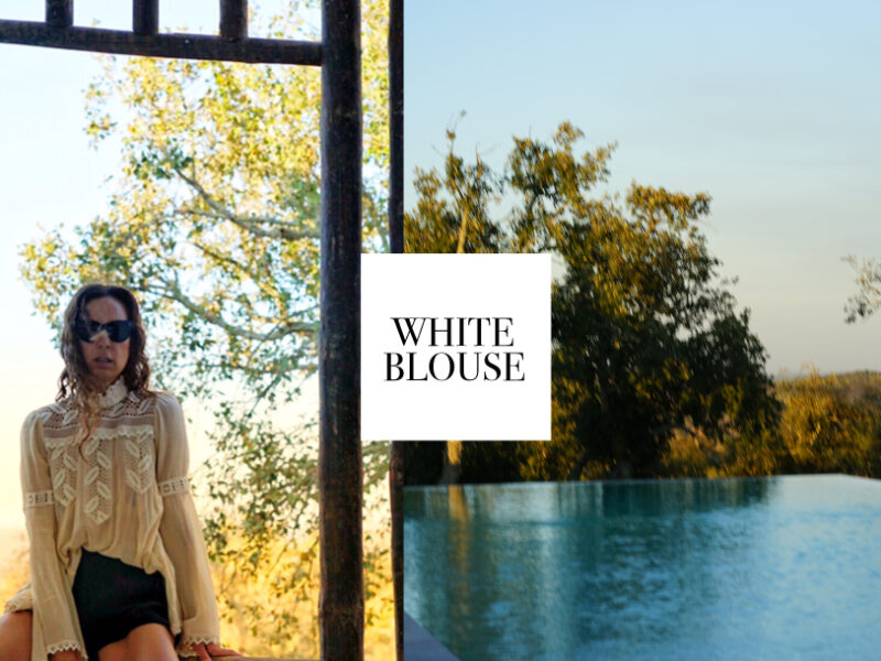 A white blouse makes your autumn feel like summer