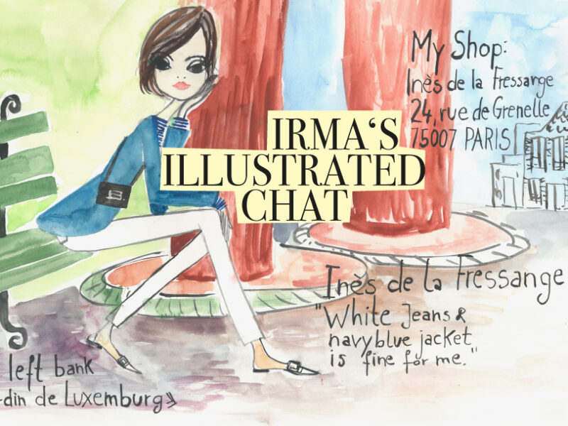 An illustrated chat with fashion designer and entrepreneuse Inès de la Fressange