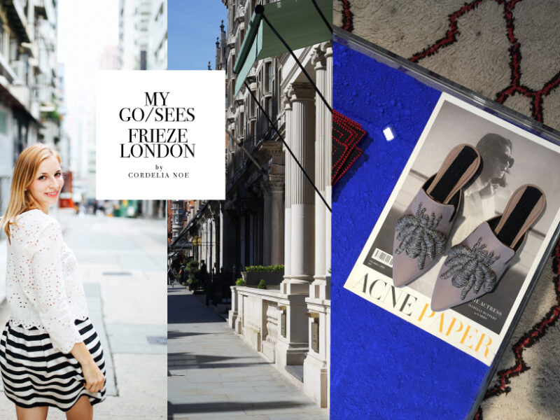 Cordelia, Founder and CEO of TheArtGorgeous shares her buzzy schedule for Frieze art fair 