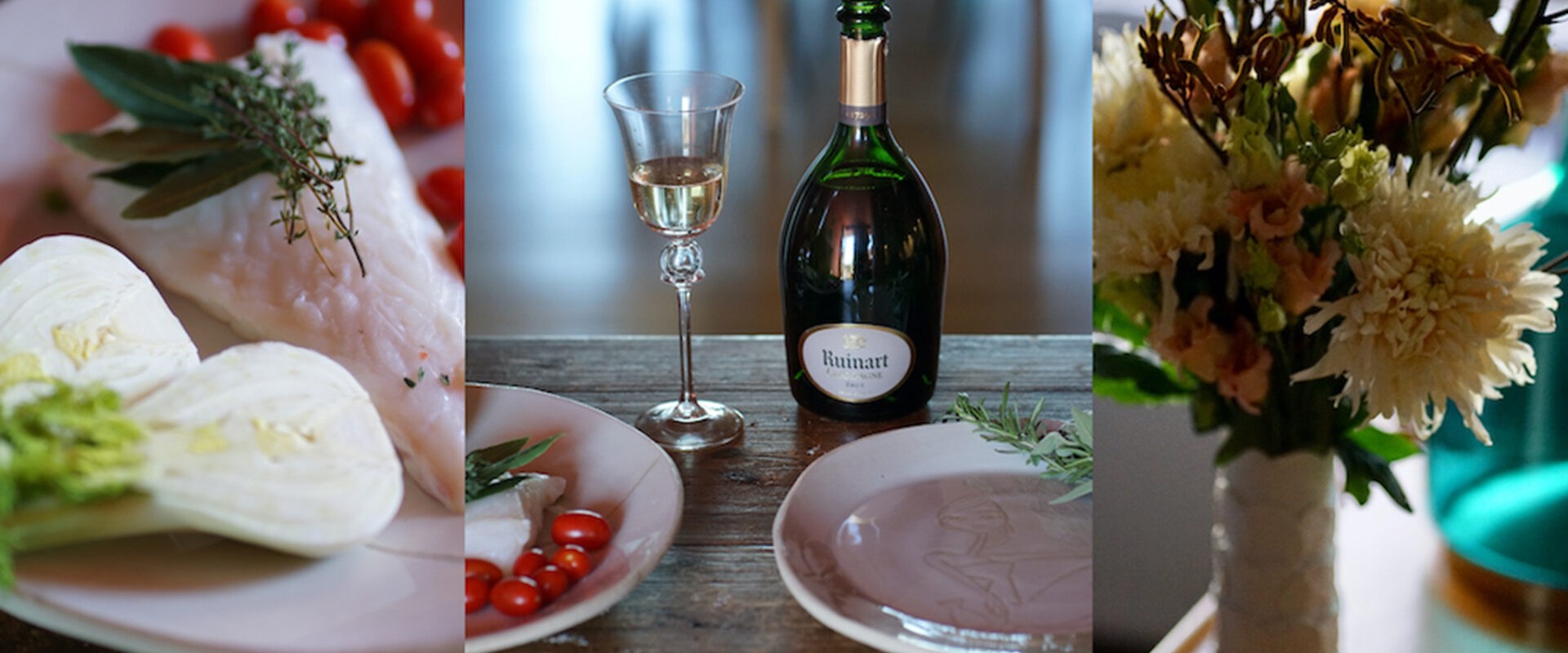 Dinner for two with Ruinart Champagne