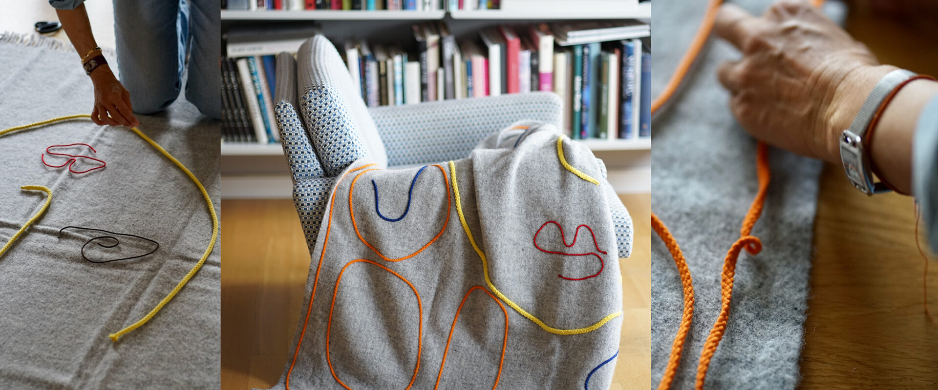 IRMA’S hand embroidered art blanket