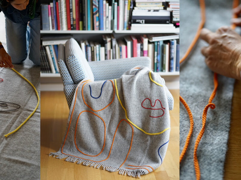 IRMA’S hand embroidered art blanket