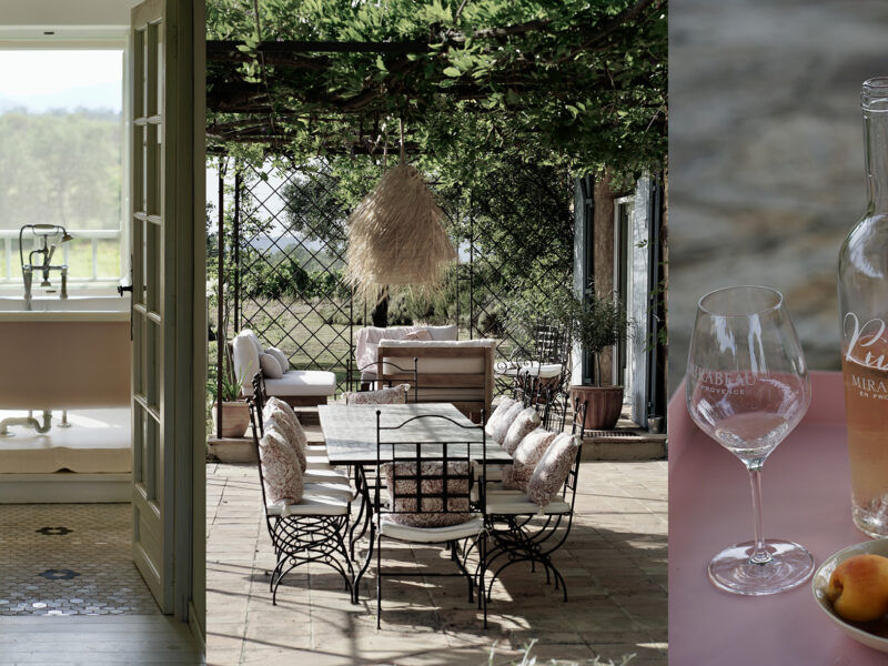 Domaine Mirabeau. The sound of cicadas and pink skies at sunset