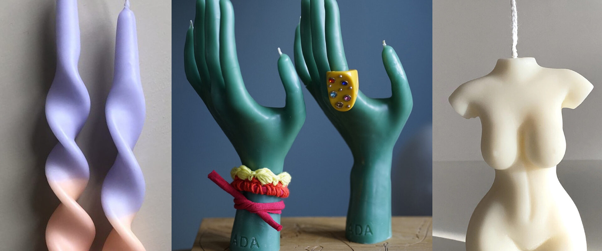 8 sculpture candles
