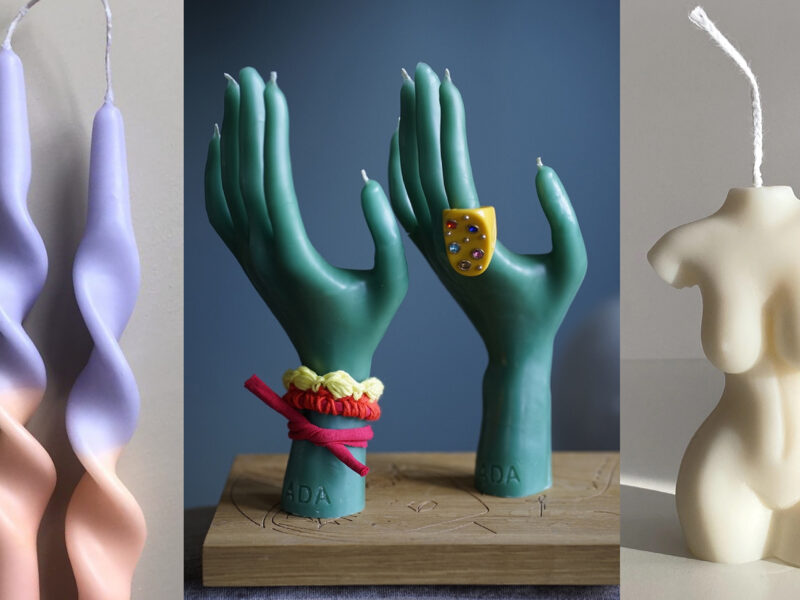 8 sculpture candles