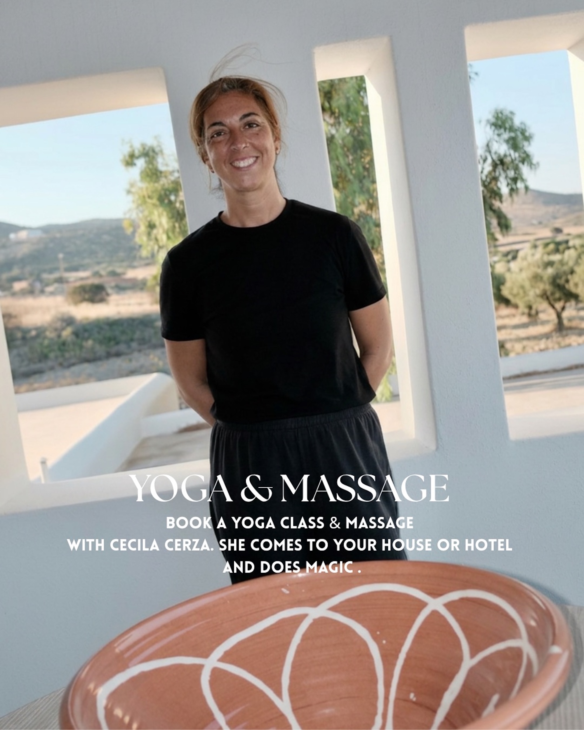 Cecilia Cerza yoga and massage Antiparos