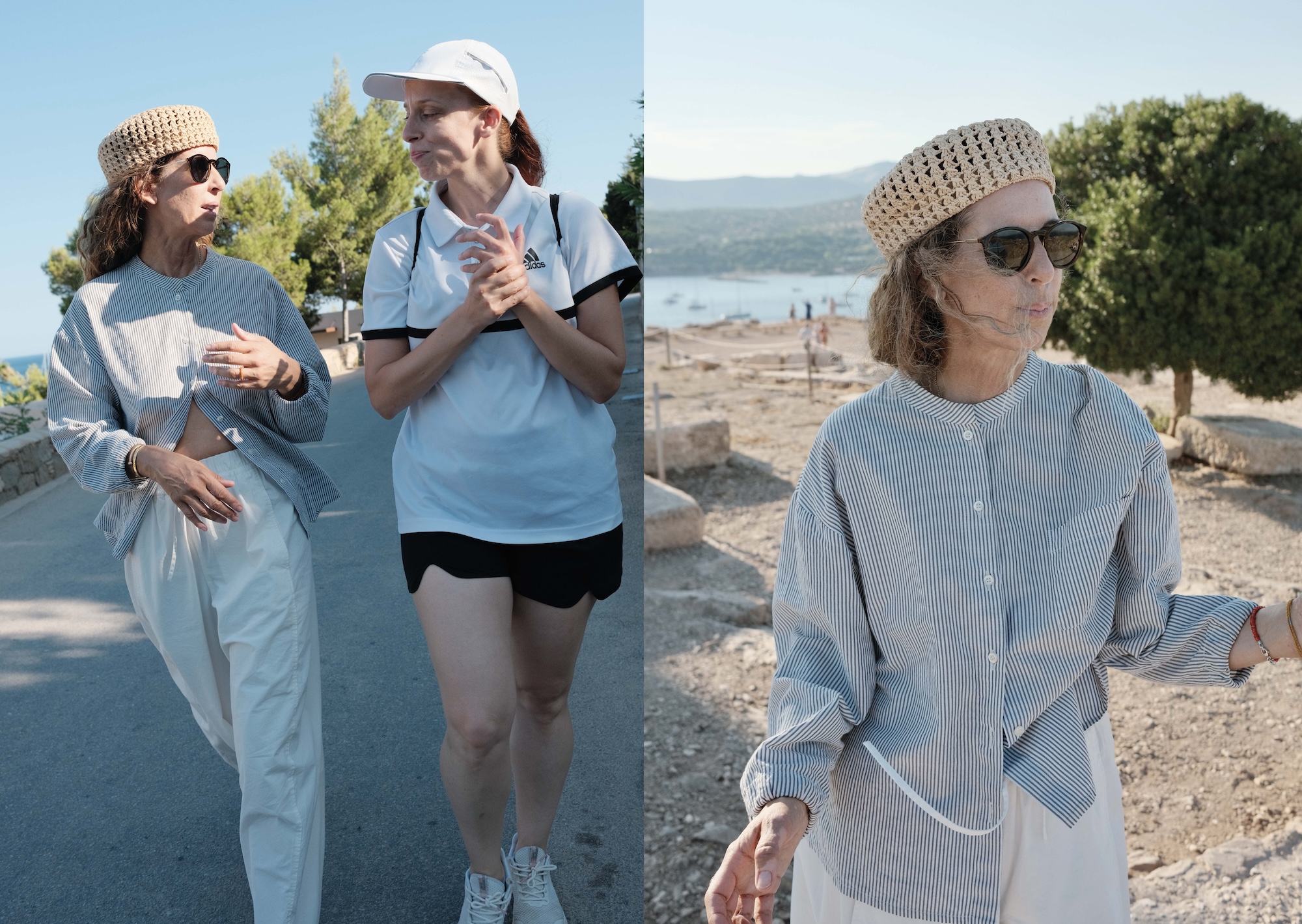 Evening walk at Cape Sounio with Elena