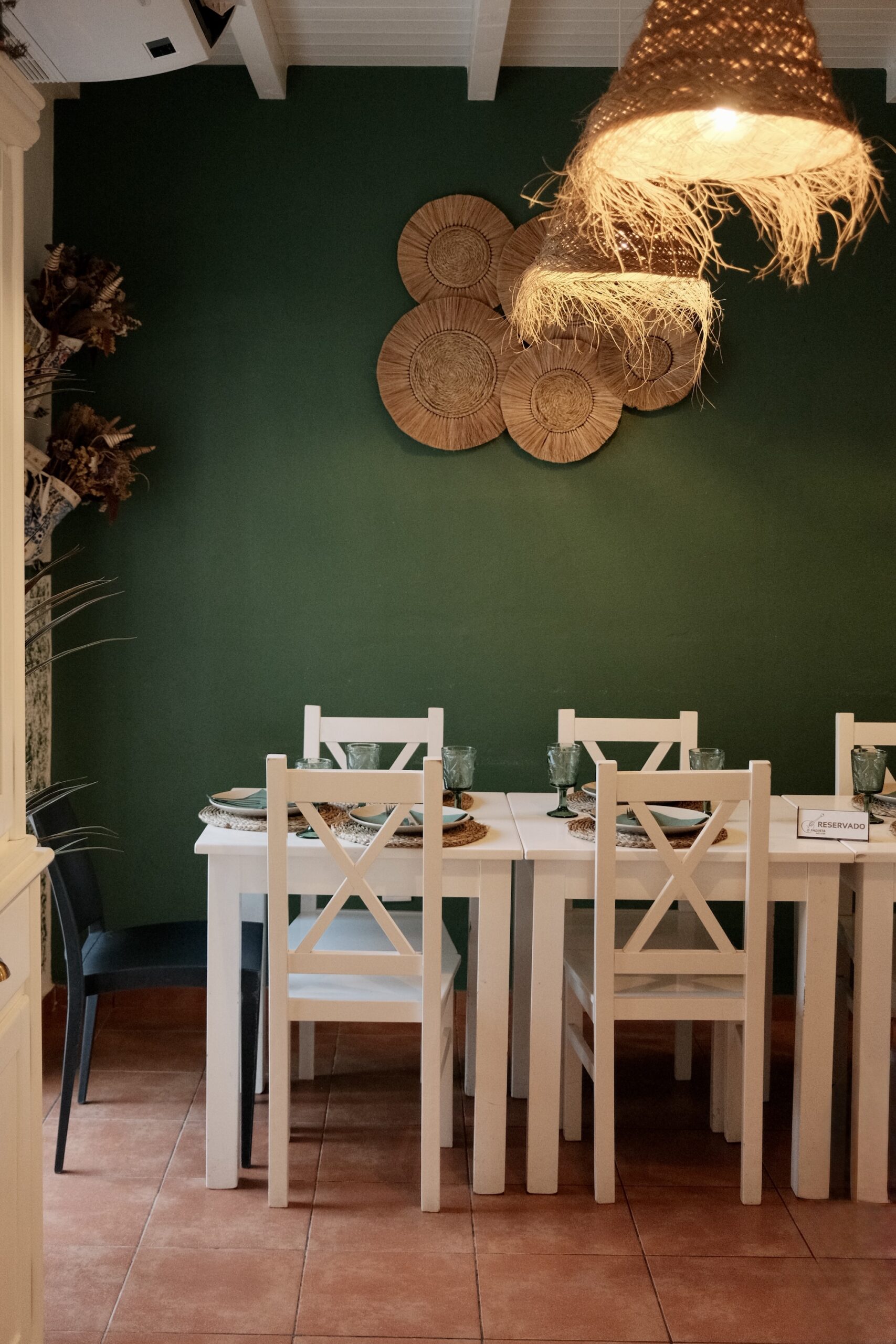 The dining room at O Fadista restaurant in Melides