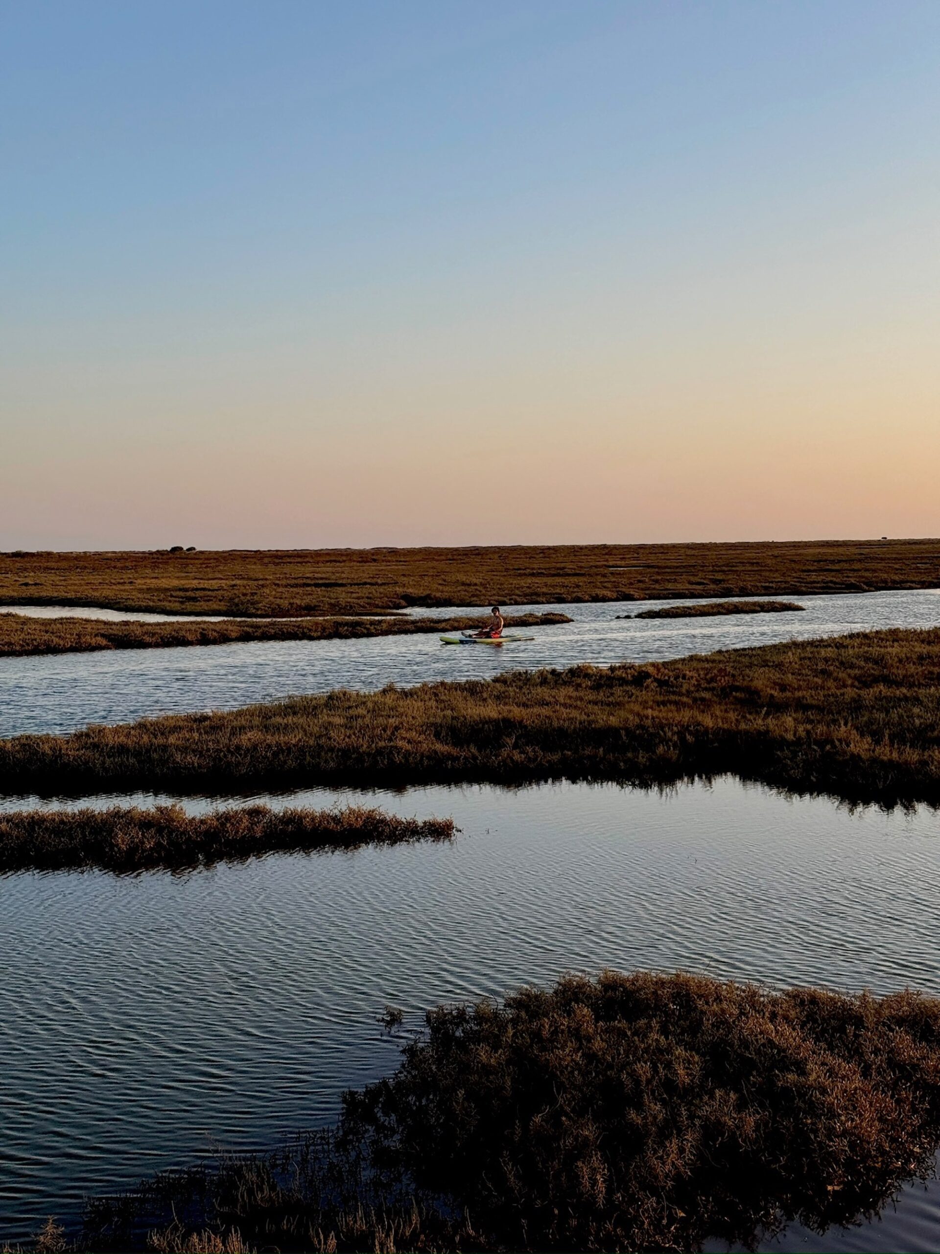 Ria Formosa marshlands at sunset
