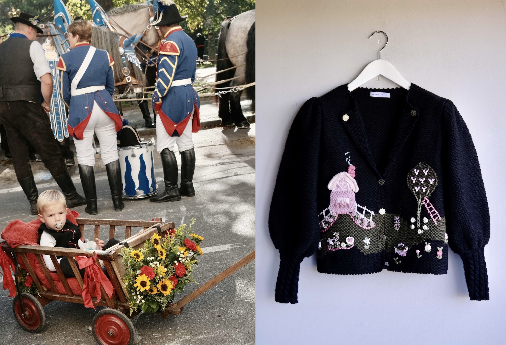 Brewery dray horses and a child's embroidered cardigan from IRMA'S ARCHIVE