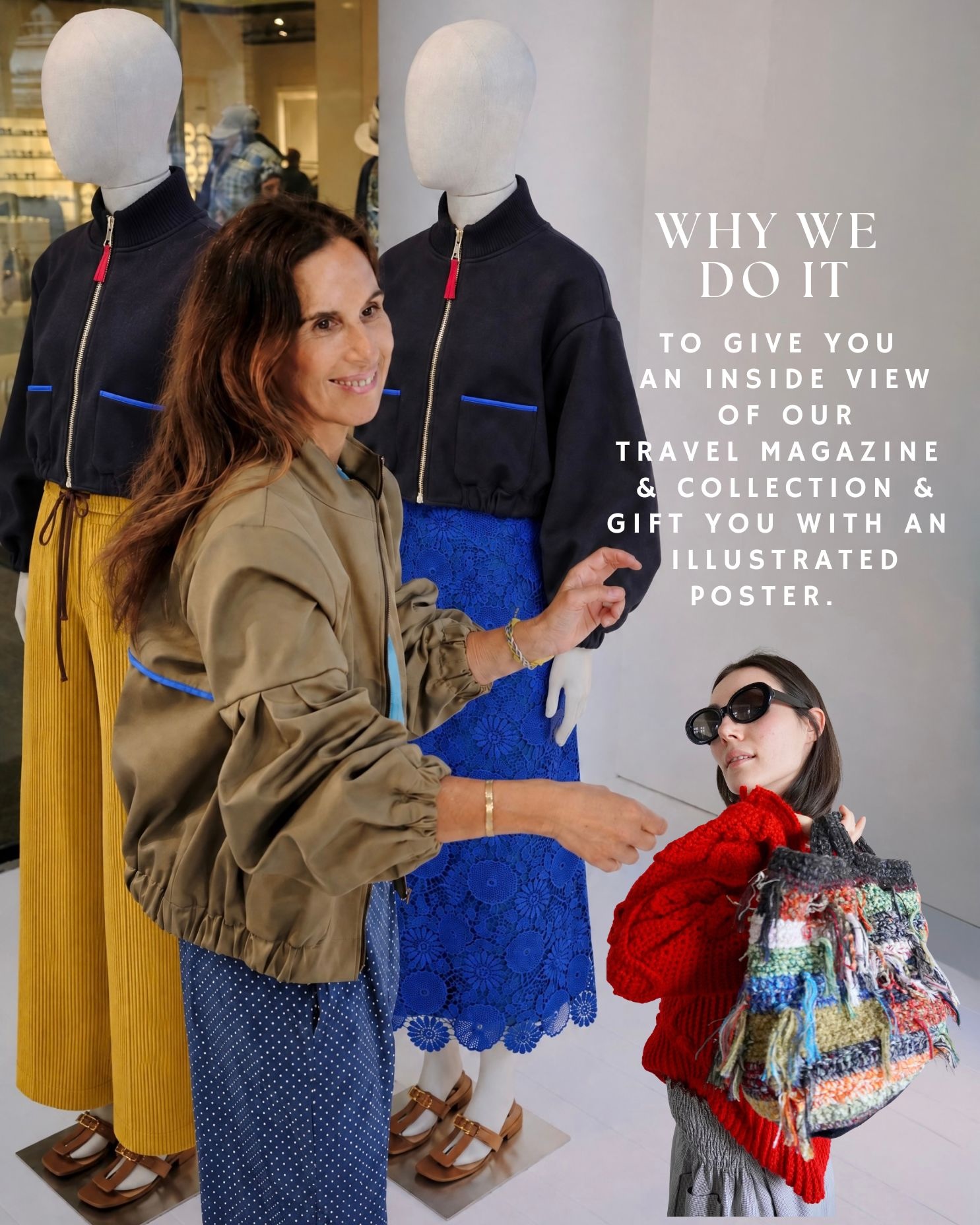 Jasmin Khezri styling the collection