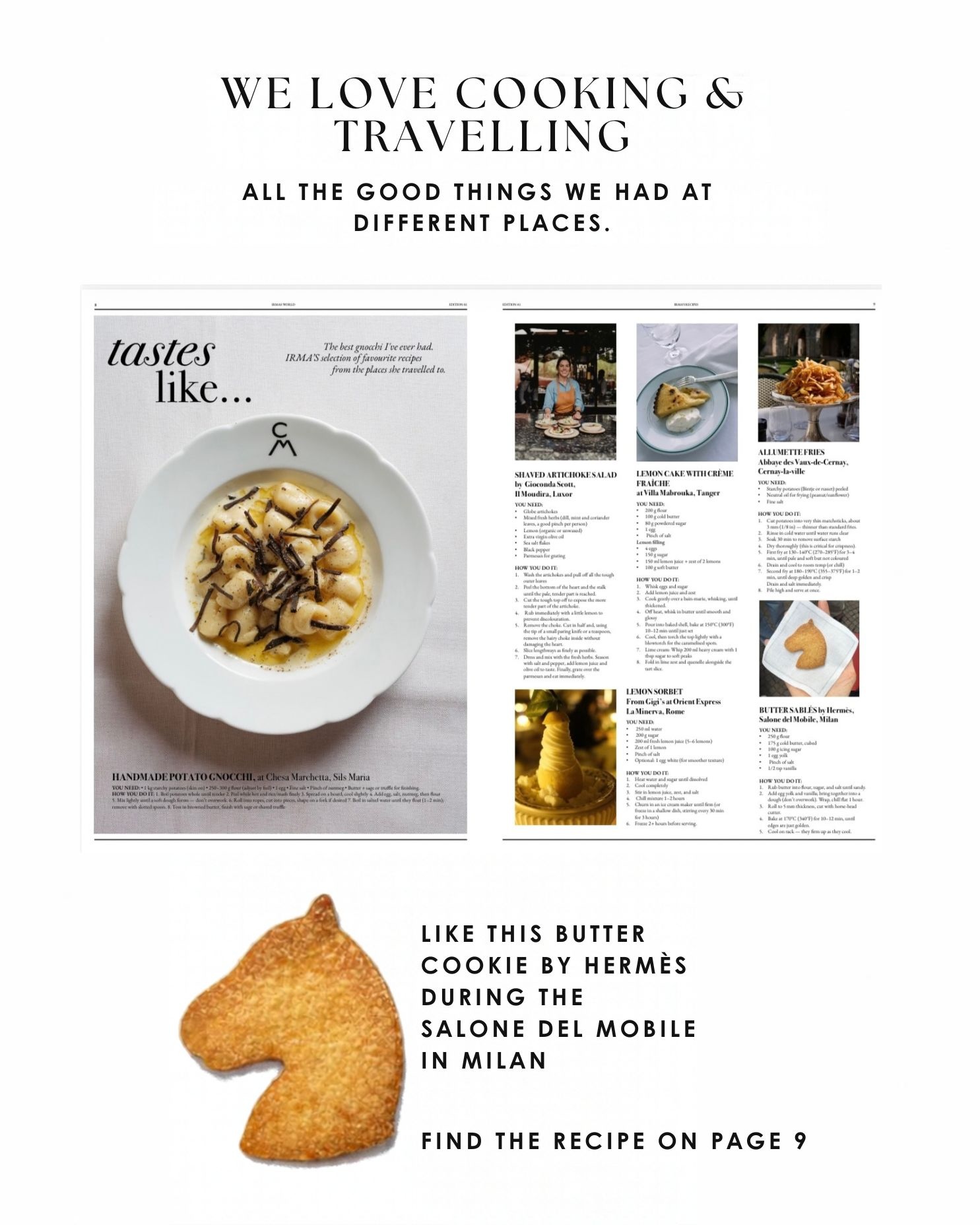 Tastes like recipe pages in the IRMASWORLD Magazine