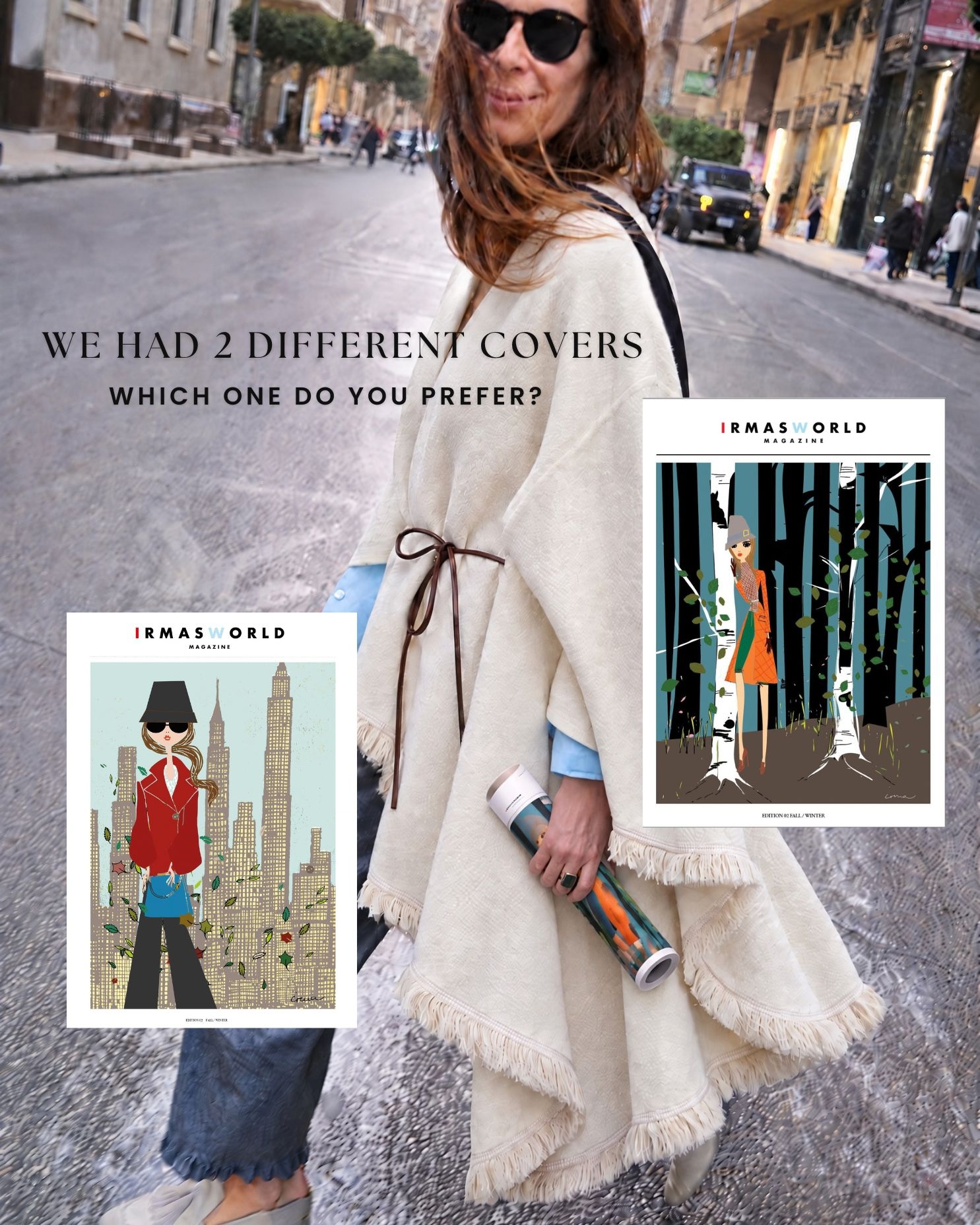 The two illustrated covers of the Fall/Winter issue