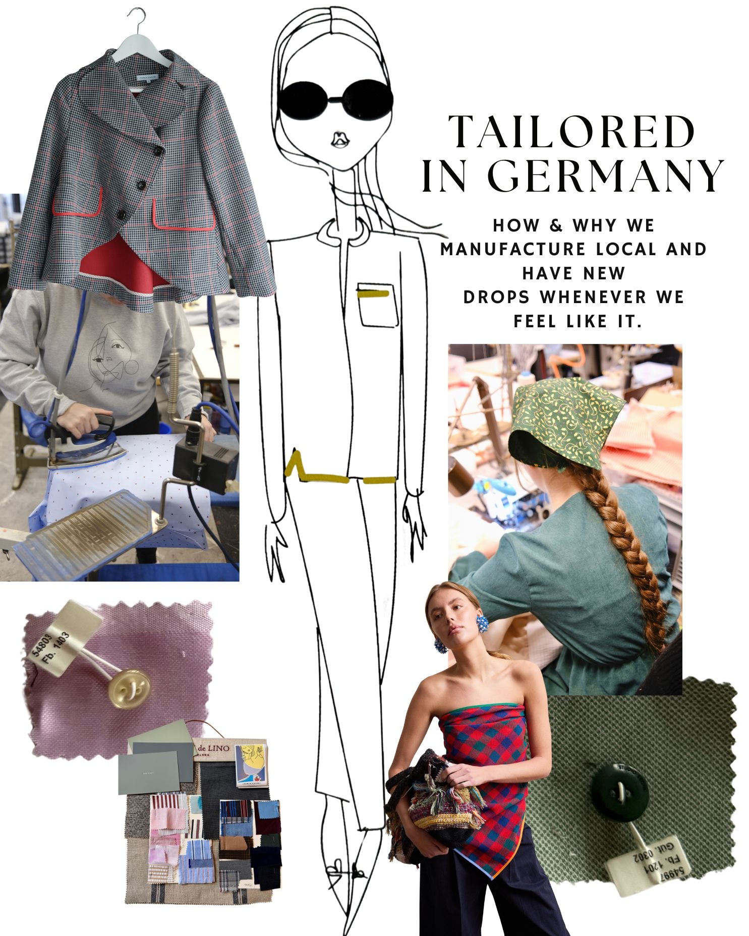 Tailored in Germany atelier collage
