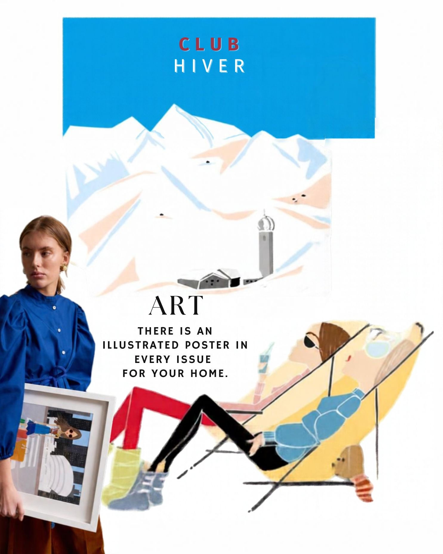 Club Hiver illustrated poster