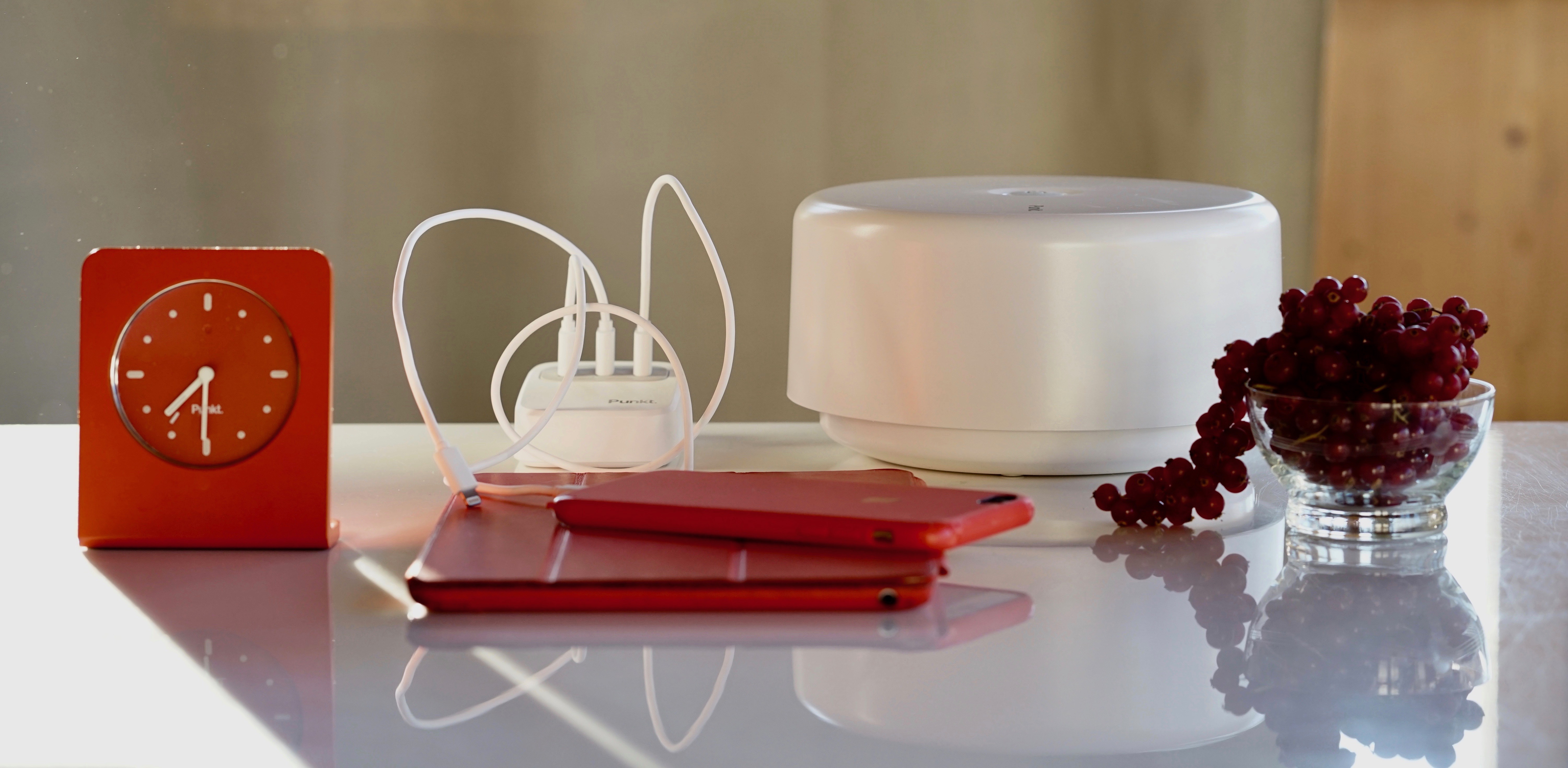 the AC01 Alarm Clock and the ES01 Extension Socket on my desk